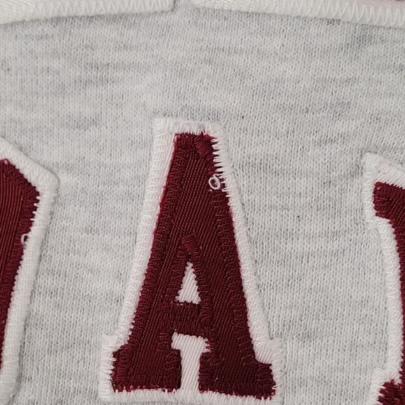 Vintage 80s Oklahoma Dad Sweatshirt XL 23x27 Gray Arch-Spellout - Picture 4 of 15